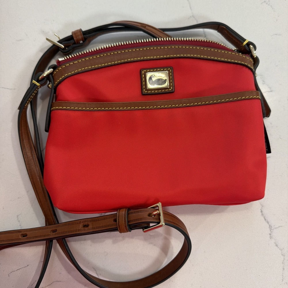 Dooney & Bourke Wayfarer Nylon Domed Crossbody Bag Red NWOT